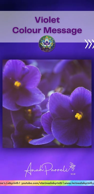 Colour Messenger: Power Of Violet. Colour Healing; color healing
