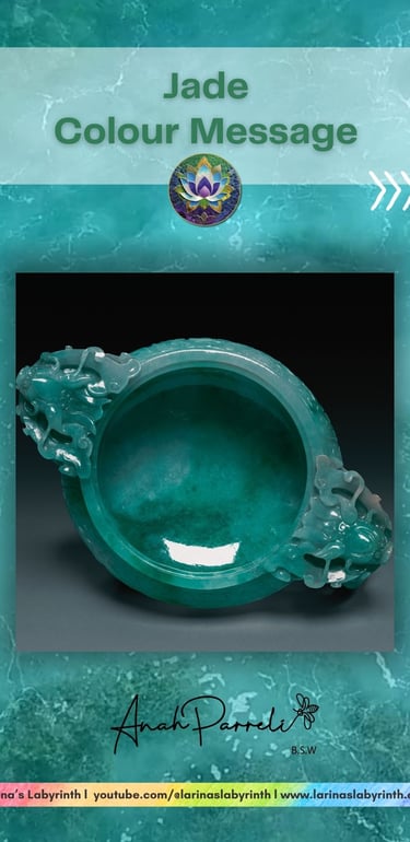 Colour Messenger: Power Of Jade Green. Colour Healing; color healing