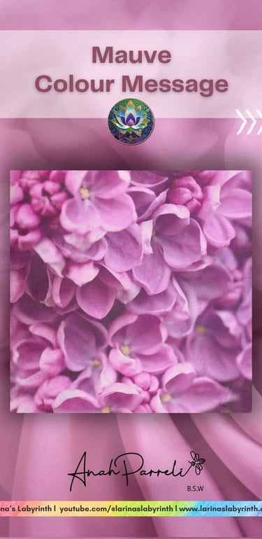 Colour message: Power of Pink  purple  Mauve. Colour Healing, Color Healing