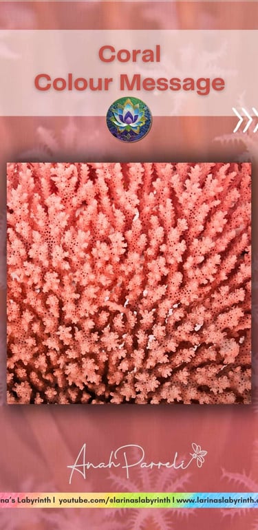 Colour message: Power of Coral Pink. Colour Healing, Color Healing