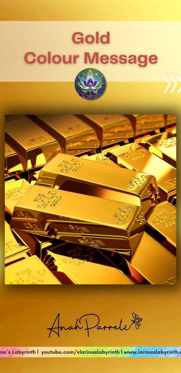 Colour message: Power of Gold yellow. Colour Healing, Color Healing