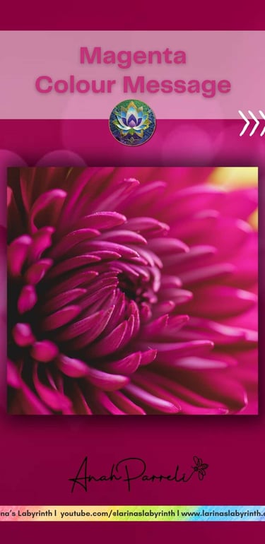 Colour message: Power of Magenta (deep pink). Colour Healing, Color Healing