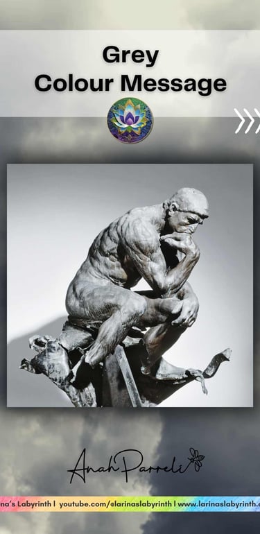 Colour message: Power of Gray Grey. Colour Healing, Color Healing