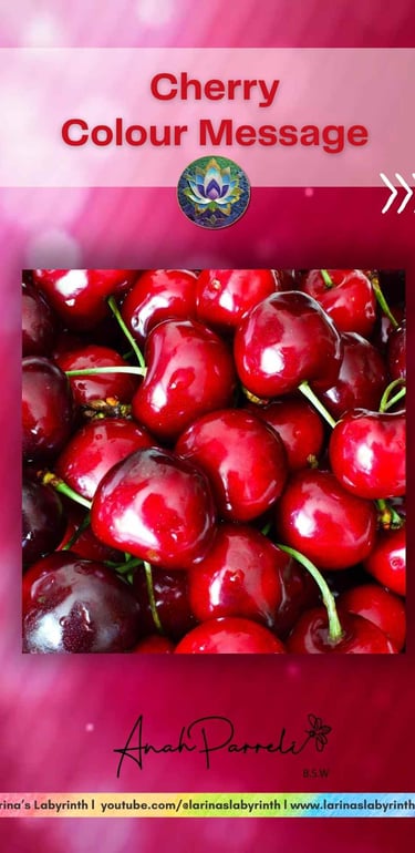 Colour message: Power of Cherry Red Colour. Colour Healing, Color Healing