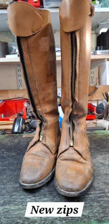 New zips in riding boot