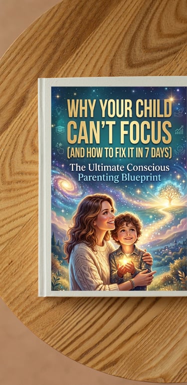 Why Your Child Can’t Focus conscious parenting book on a wooden table.
