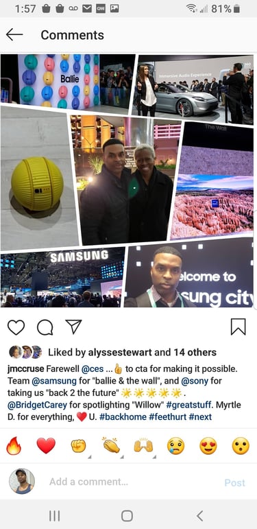 CES Show social media photo collage.