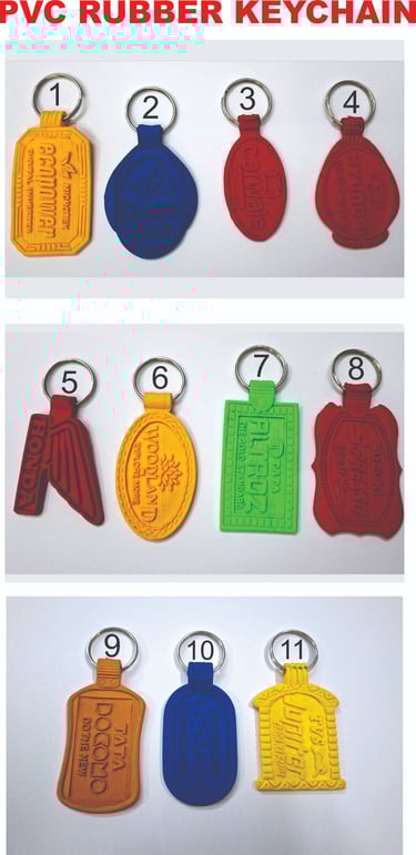 Pvc ruuber keychain