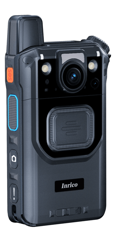 Cámara corporal industrial Inrico BC680 con transmisión 4G LTE y protección IP68 para seguridad