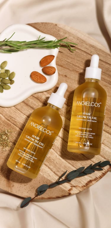 Hair growth oil lifestyle shots