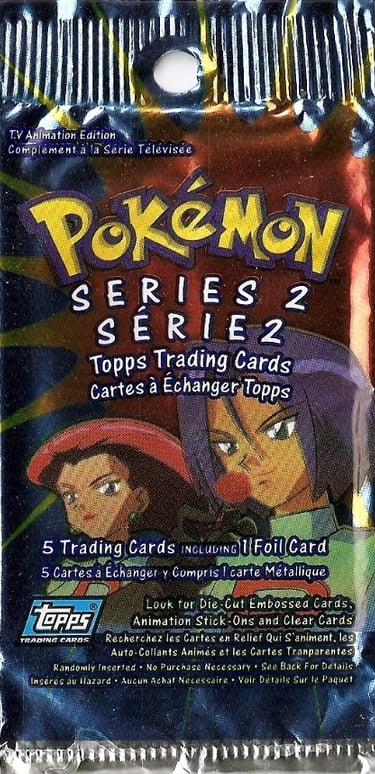 Booster pack Topps Pokémon series 2 US Canadien jesse et james