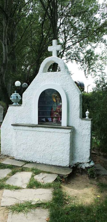 White stone of Lydia's Monument in Ancient Philippi