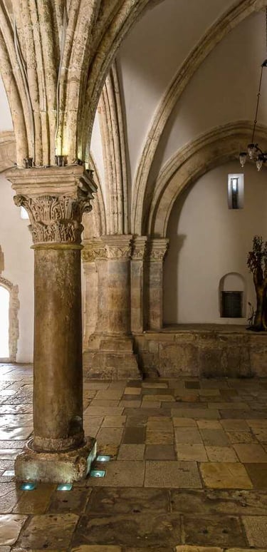Interior of the Upper Room in Jerusalem, Israel