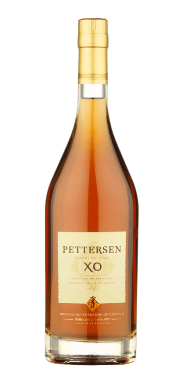Image showcasing Pettersen XO Extra Old Brandy.