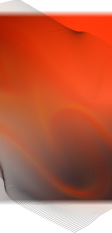 a red and white abstract image of a wave of lines