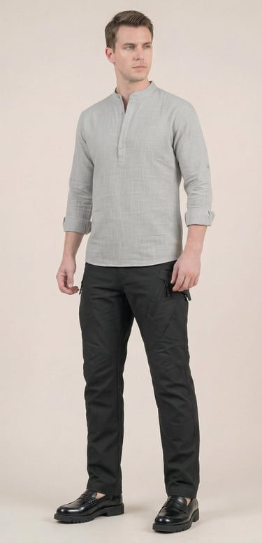 PANTALÓN TÁCTICO CARGO PARA HOMBRE COLOR NEGRO ESTILO MILITAR RESISTENTE CON BOLSILLOS