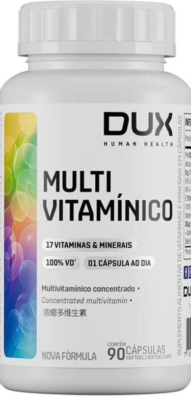 Multivitamínico Dux Nutrition: 17 nutrientes para performance. Vida Performance 2026.