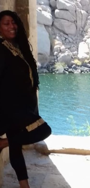 Davida Roze at the Temple of Isis Aswan Egypt September 2022