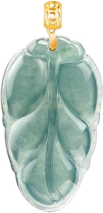 Jade Leaf Pendant Necklace
