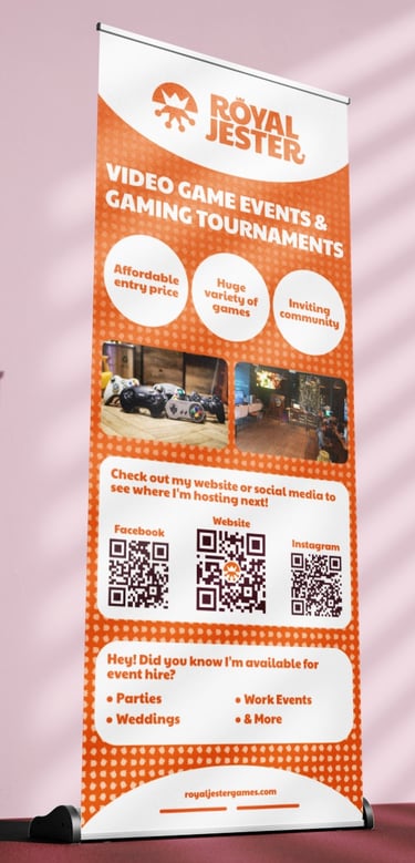 Banner which says "Video game events & gaming tournaments"