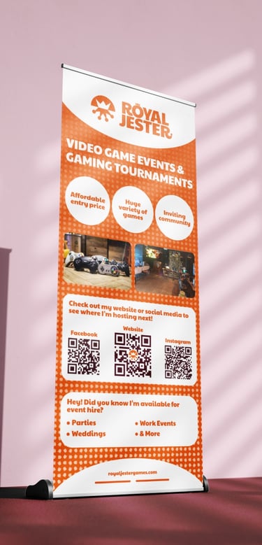 Banner which says "Video game events & gaming tournaments"