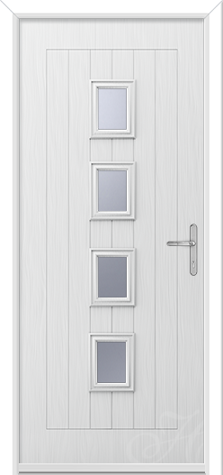 what front door with four square glass