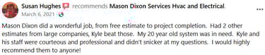 Testimonial 3: Wonderful job all around and fair prices too