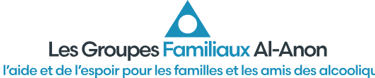 Logo des Groupes Familiaux Al-Anon avec texte d'aide pour les proches des alcooliques.