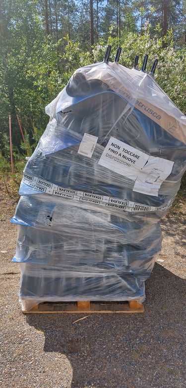 Pullot saapumishetkellä