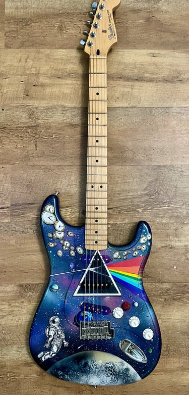 Pink Floyd tribute hand painted Stratocaster