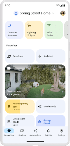 ดูกล้อง และควบคุมประตูรั้ว อุปกรณ์ต่าง ๆ ในบ้านผ่านแอป Google Home