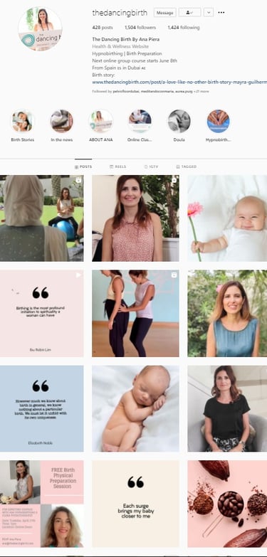Instagram The Dancing Birth