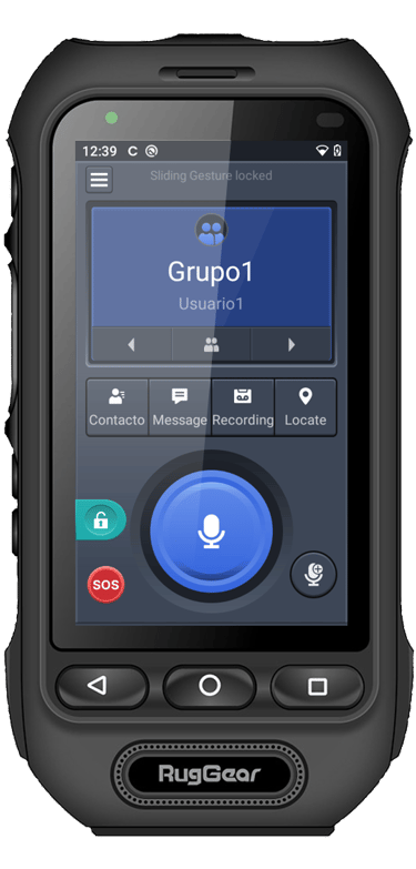 Radio PoC RugGear RG360 de alta resistencia IP68 para entornos industriales y minería