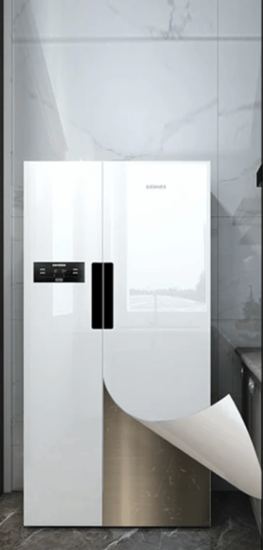 refrigerator wrap. change refrigerator color with a wrap. change color and protect the finish