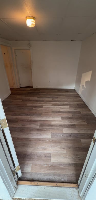 Junk removal team hauling unwanted items from property