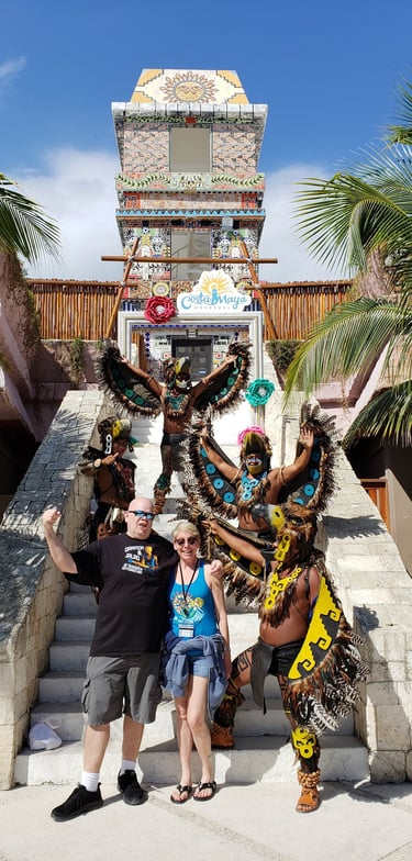 Time for a sacrifice in Costa Maya, Mexico