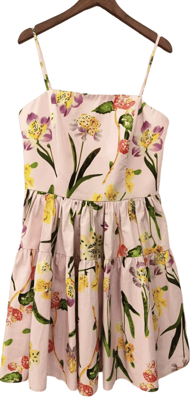 a dress with a floral print on it