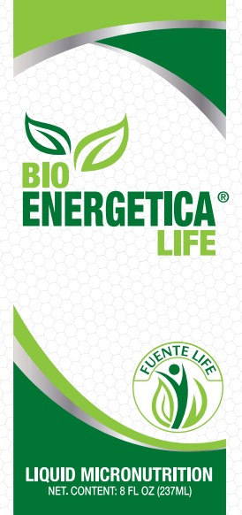 Frontal del suplemento líquido Bioenergetica Life Liquid Micronutrition de 8 oz