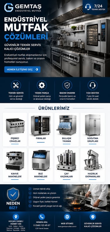 Kocaeli Endüstriyel Mutfak Servisi