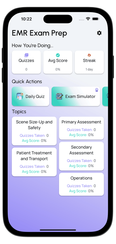 emr exam prep screenshot