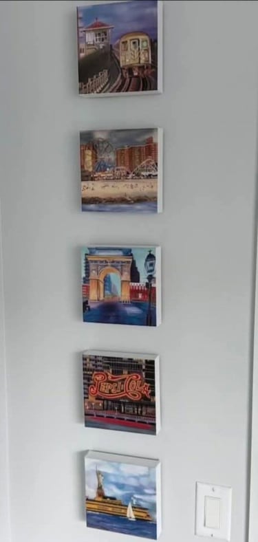 a wall of pictures of a wall of pictures of a wall of pictures