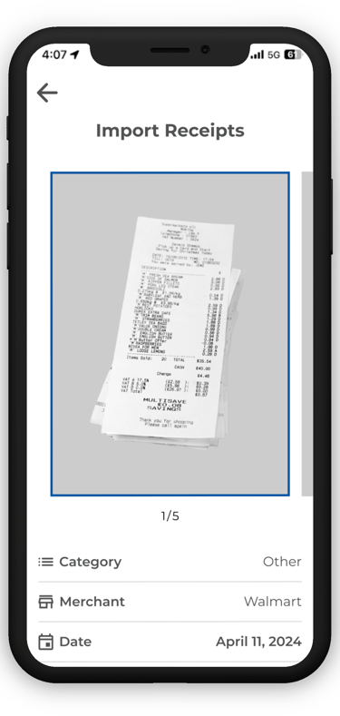 Shopden Receipts Scanned
