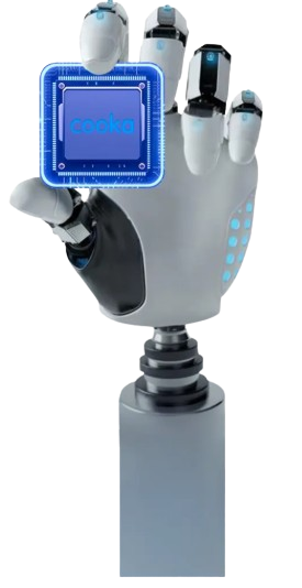 a robot hand holding a cell phone