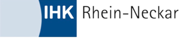 Logo der IHK Rhein-Neckar in blau und weiß