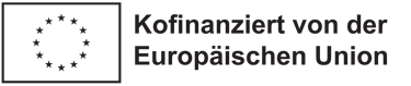 Hinweis darauf, dass die Website kofinanziert wird durch die europäische Union in schwarz-weiß