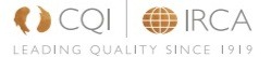 Official CQI and IRCA logo Leading Quality Since 1919 for professional certification.