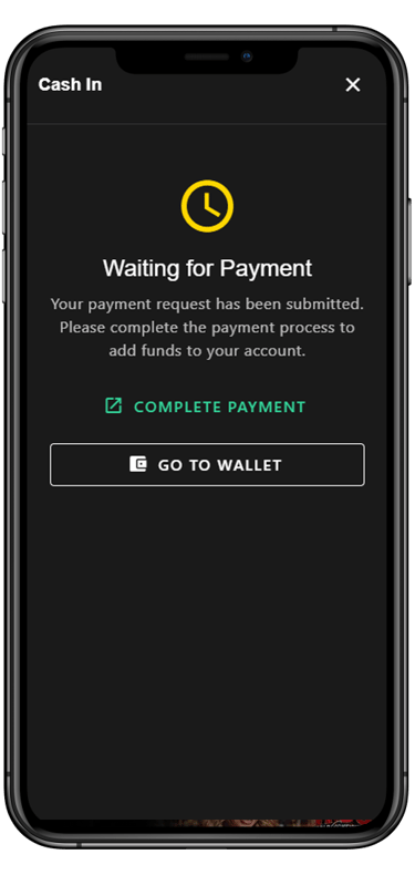 You'll be notified once the transaction is done.