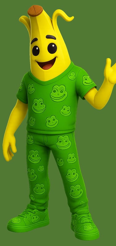 a banana banana peel character from the sponge - like character