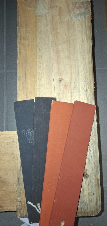 nuancier de peintures suedoises sur bois brut