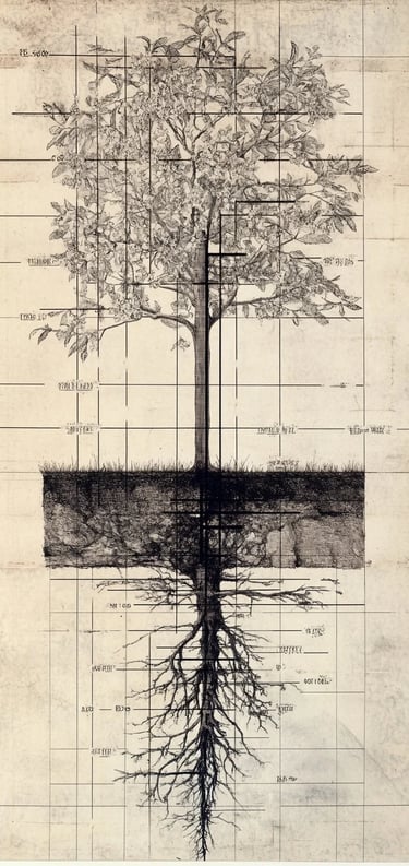 schematical drawing of tree